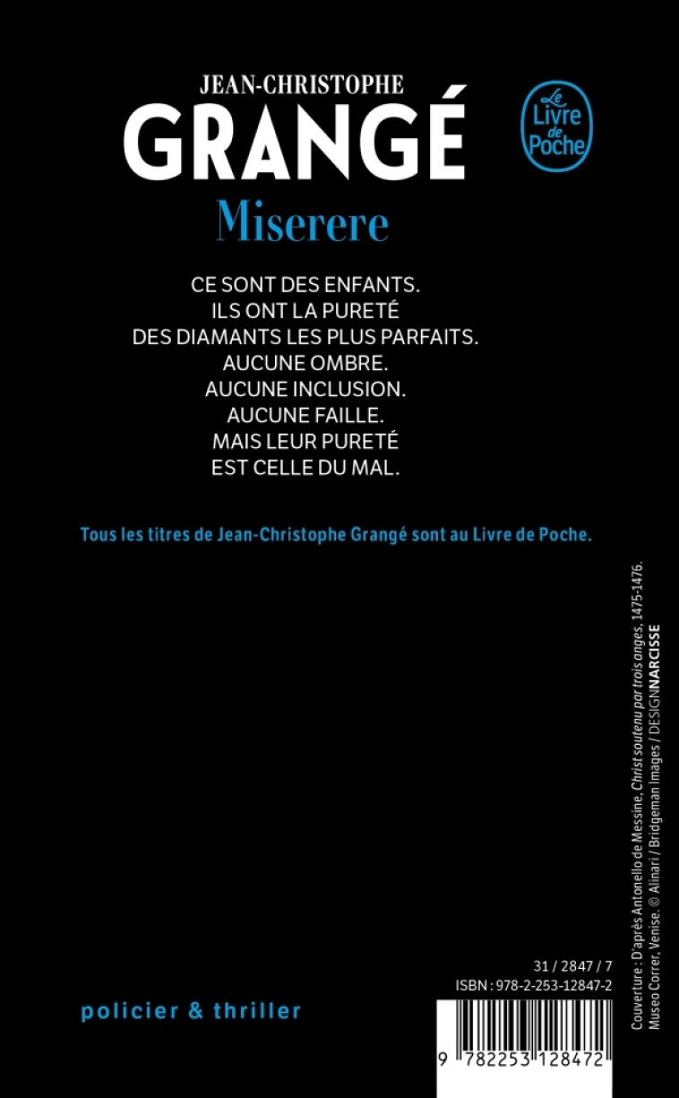 Miserere - Jean-Christophe Grangé - LGF