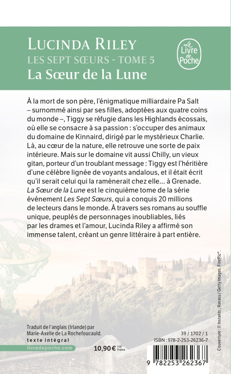 La Soeur de la lune (Les sept Soeurs, Tome 5) - Lucinda Riley - LGF