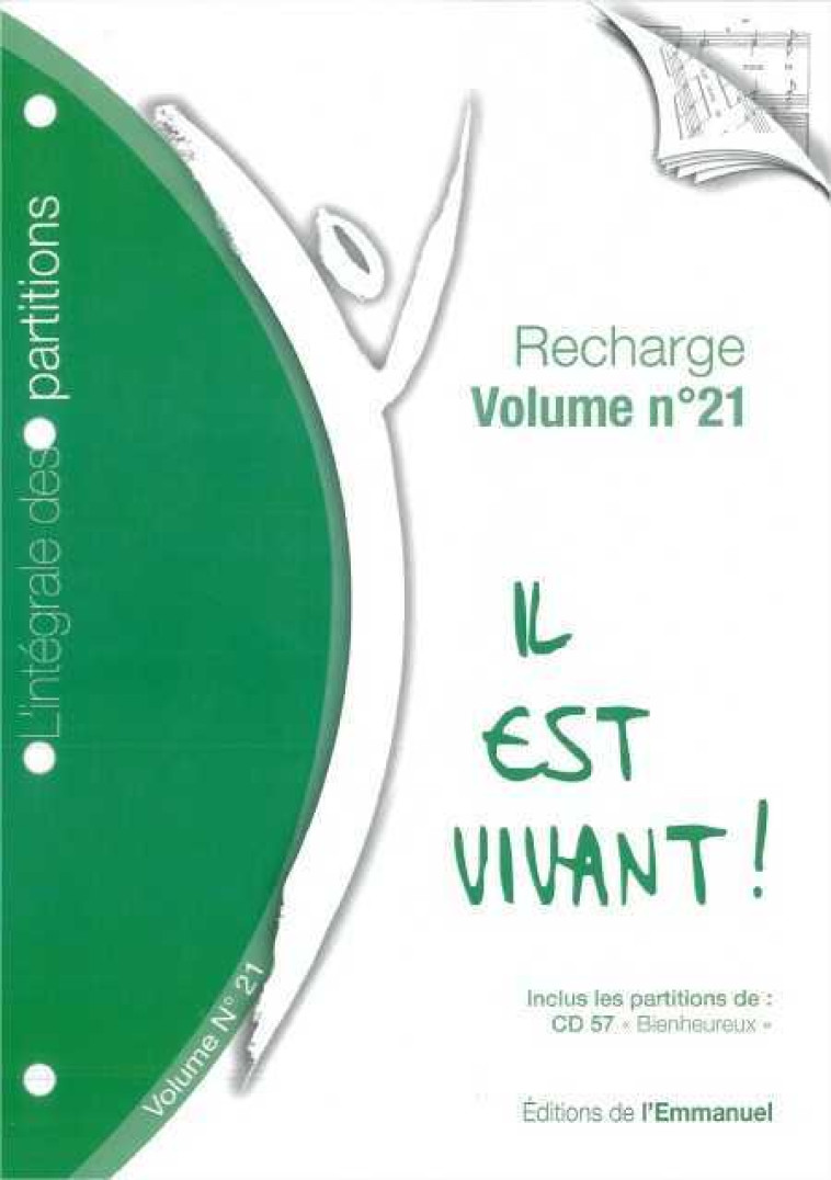 Recharge de partitions N°21 pour classeur L'intégrale - 2014 - XXX - EMMANUEL