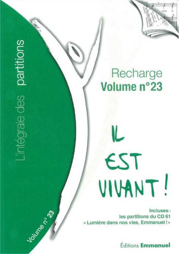 Recharge de partitions N°23 pour classeur L'Intégrale - 2017 -   - EMMANUEL