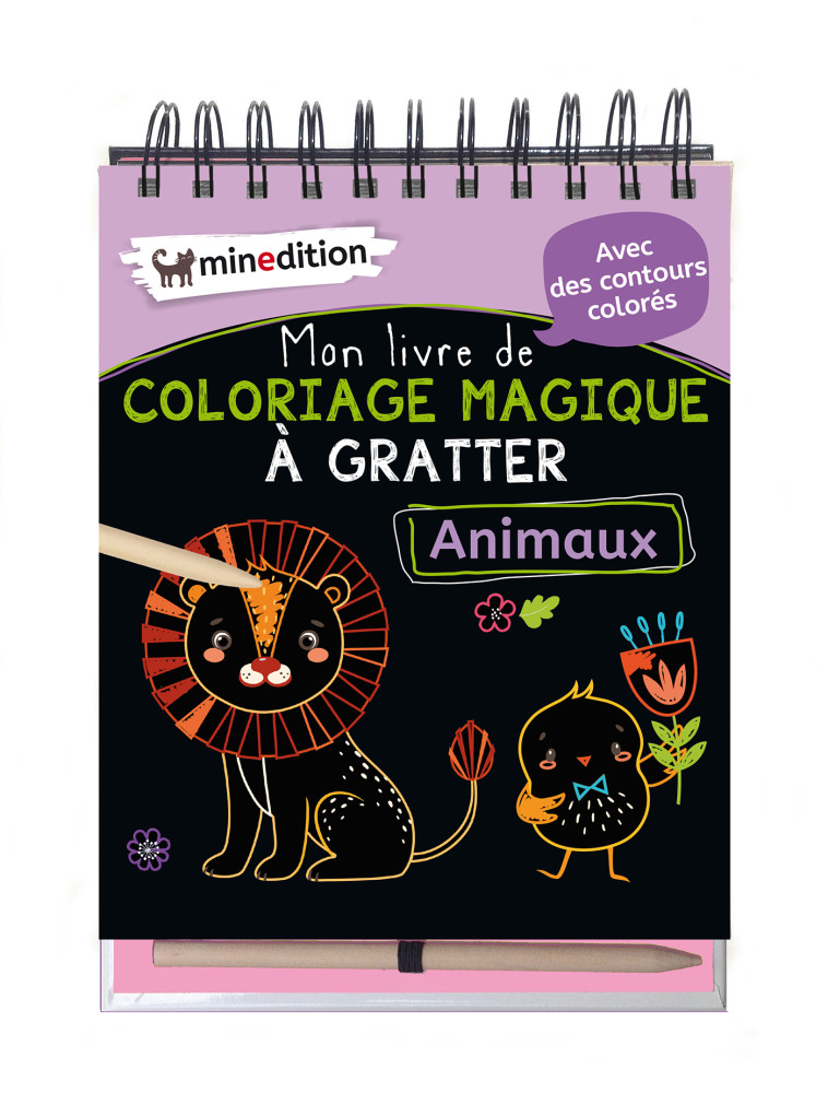 mon livre de coloriage magique a gratter - animaux -  Schindler eva - MINEDITION