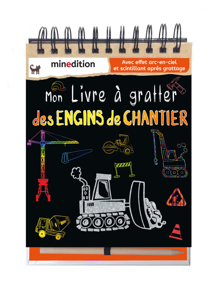 mon livre a gratter des engins de chantier -  Clement diane - MINEDITION