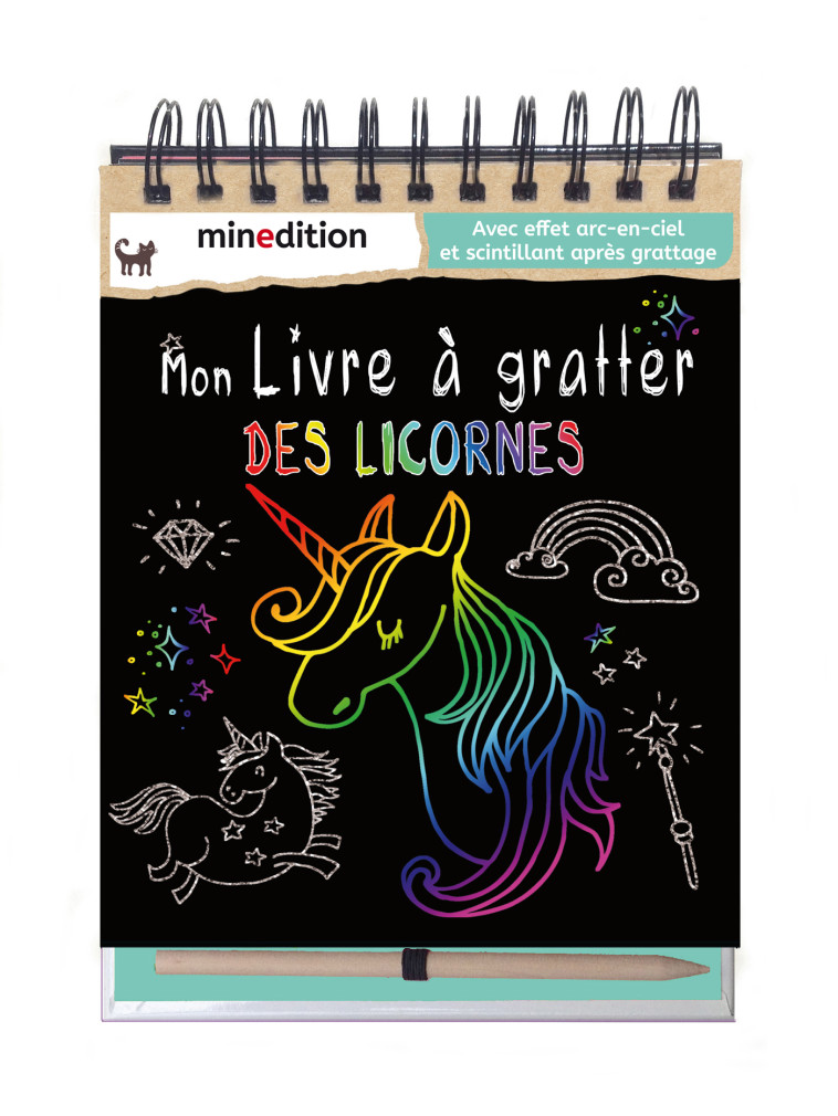 Mon livre à gratter des licornes - Carolin HENSLER - MINEDITION