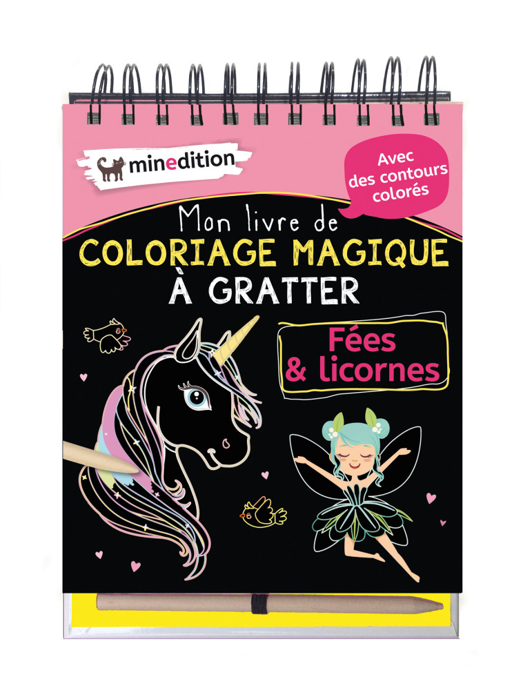 Mon livre de coloriage magique à gratter - Fées & licornes - Eva Schindler - MINEDITION