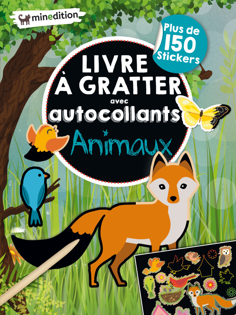 Livre à gratter avec autocollants  - Animaux - Maike DUDDEK - MINEDITION