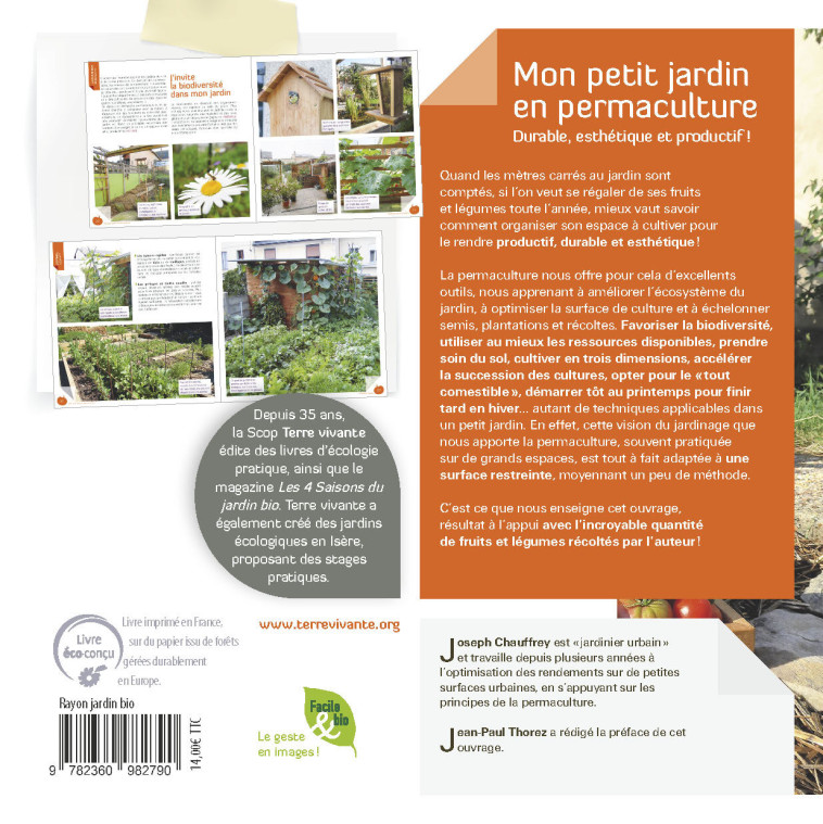 Mon petit jardin en permaculture - Joseph Chauffrey - TERRE VIVANTE