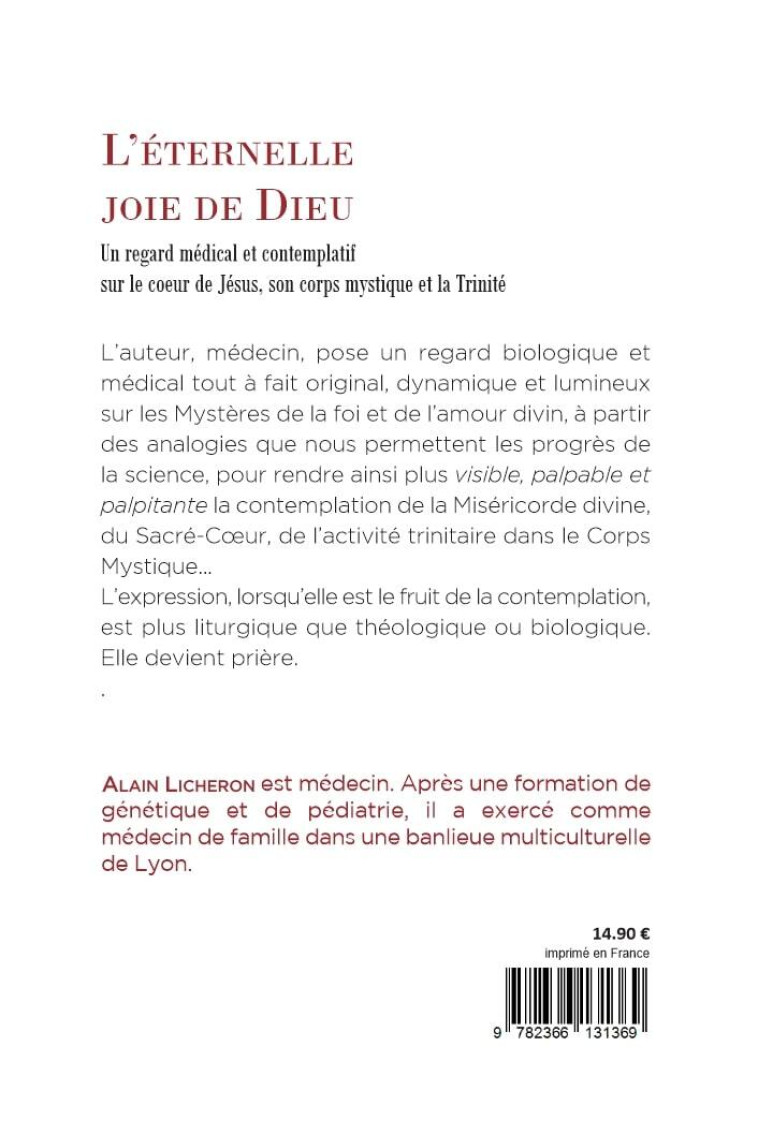 L'éternelle joie de Dieu - Alain Licheron - PEUPLE LIBRE