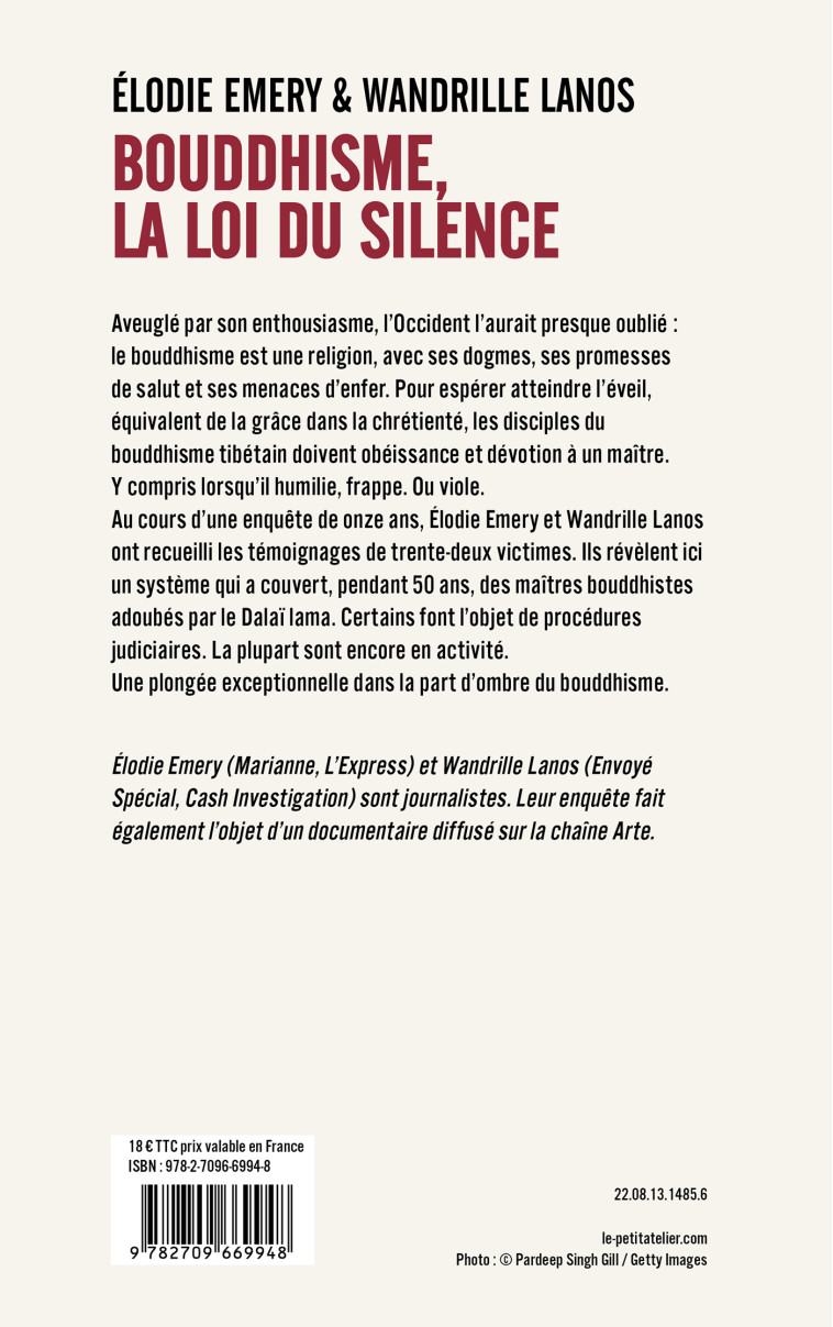 Bouddhisme, la loi du silence - Élodie Emery - LATTES