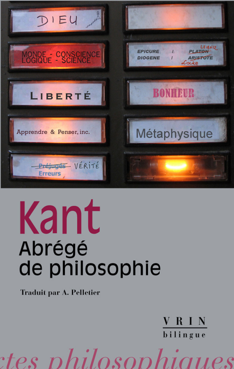 Abrégé de philosophie - Emmanuel Kant - VRIN