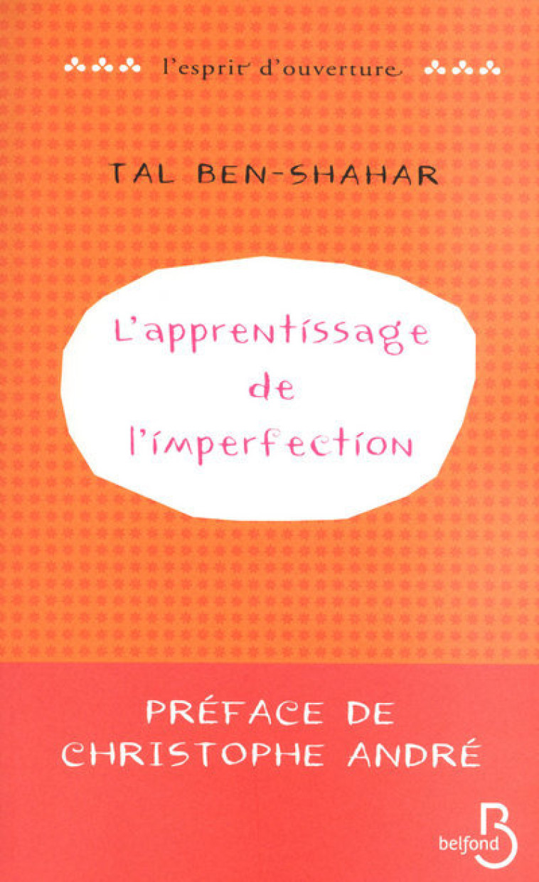 L'apprentissage de l'imperfection - Tal Ben-Shahar - BELFOND