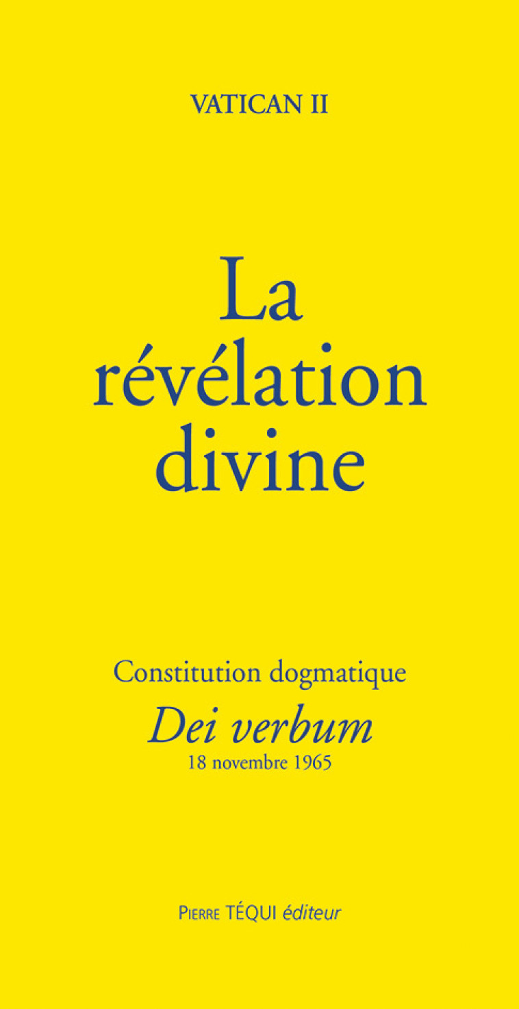 La révélation divine -  Vatican II - TEQUI