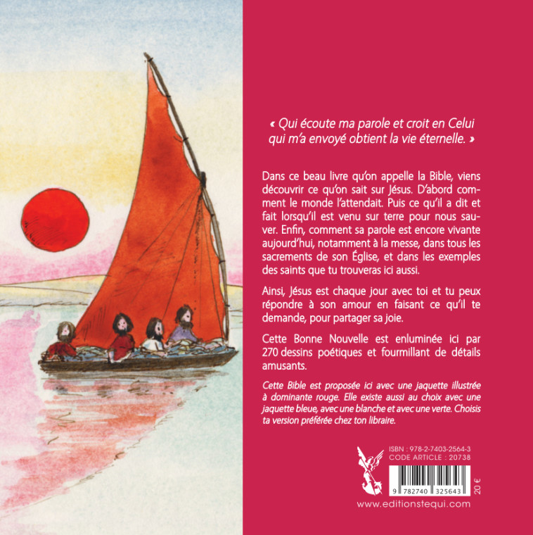 La Bible pour les enfants (jaquette rouge) - Martine BLANC-RERAT - TEQUI