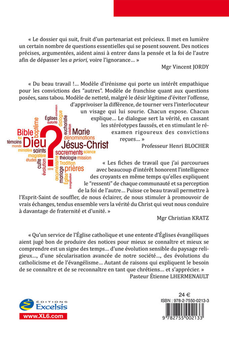 Des catholiques et des évangéliques se questionnent. Pour mieux se connaître, pour mieux se -  Collectif - EXCELSIS