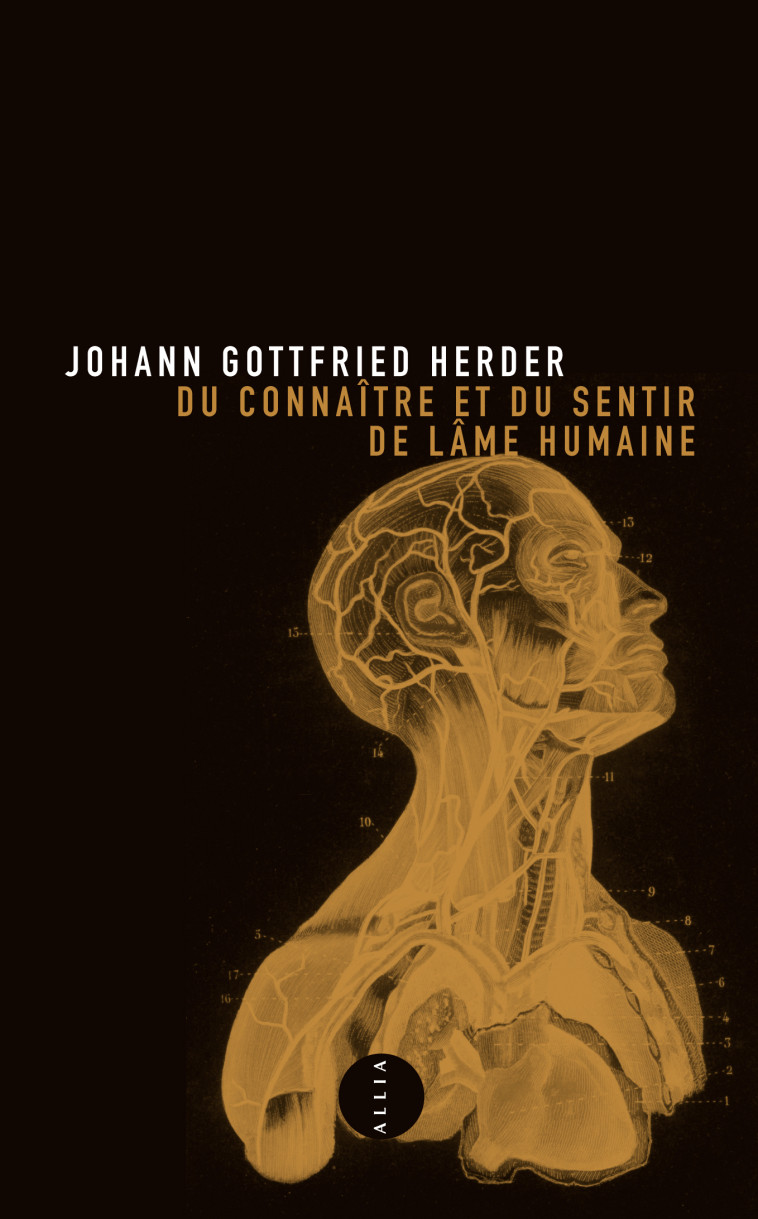 DU CONNAITRE ET DU SENTIR DE L'AME HUMAINE - Johann Gottfried HERDER - ALLIA