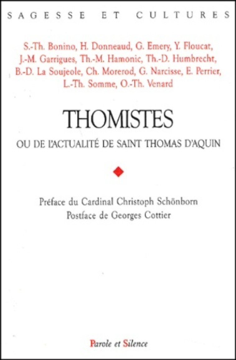 Thomistes - Serge-Thomas Bonino - PAROLE SILENCE