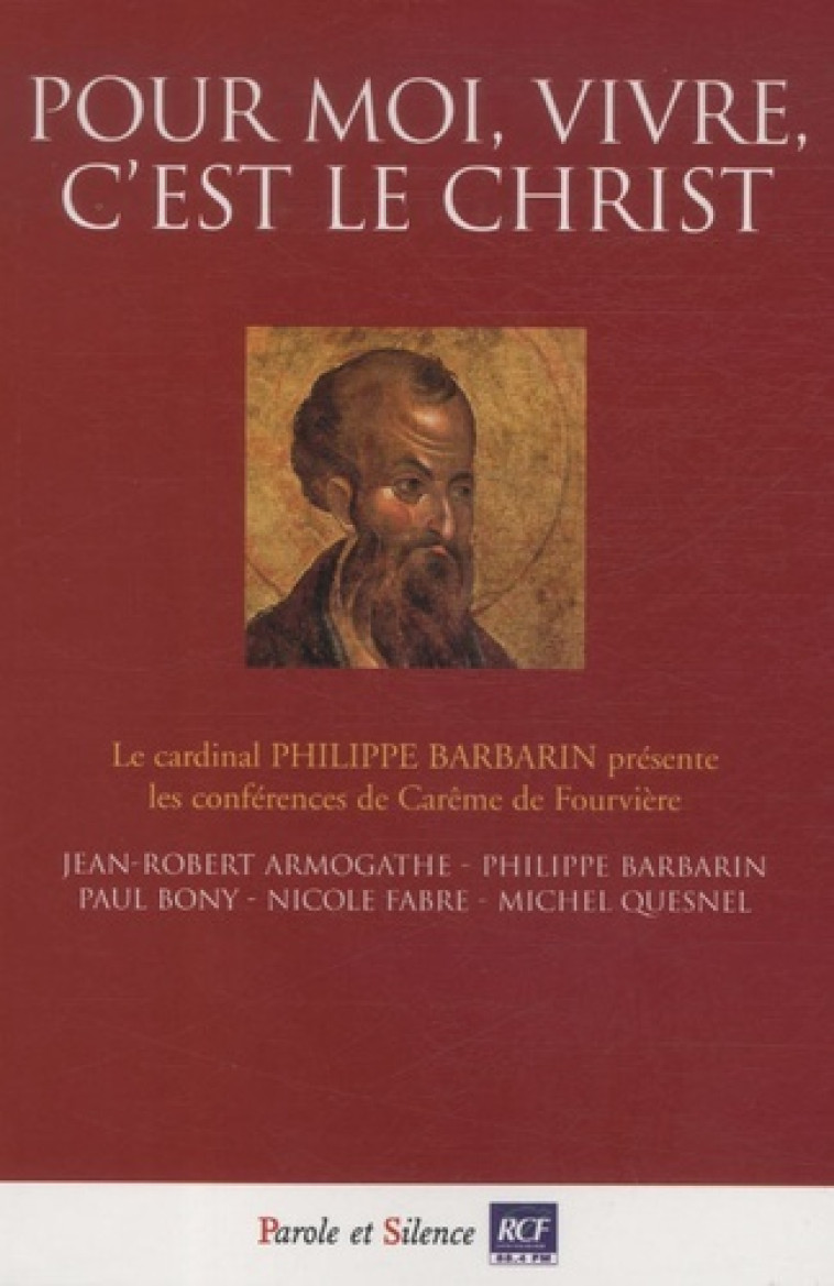 pour moi vivre - conf de careme lyon 2009 -  Mgr barbarin - PAROLE SILENCE