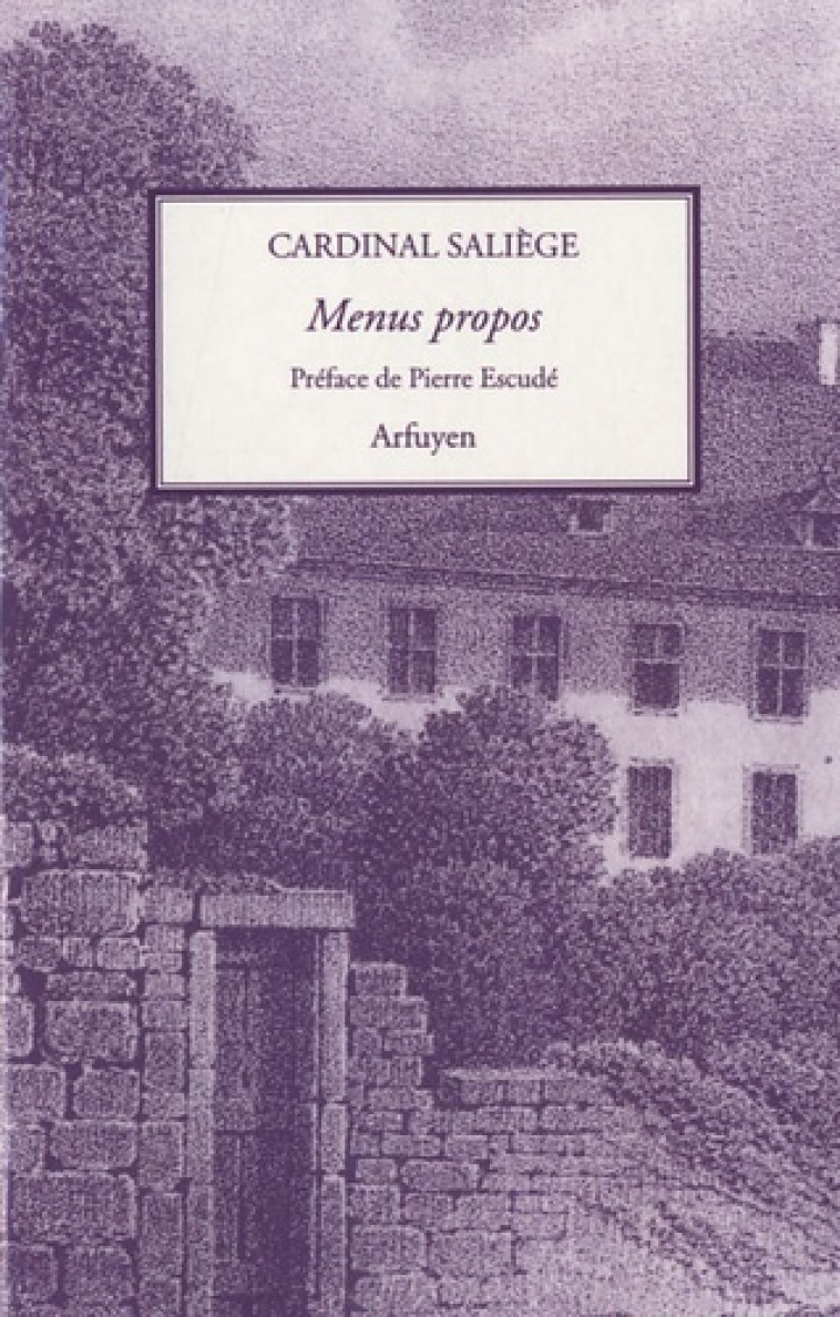 Menus propos - JULES G SALIEGE - ARFUYEN