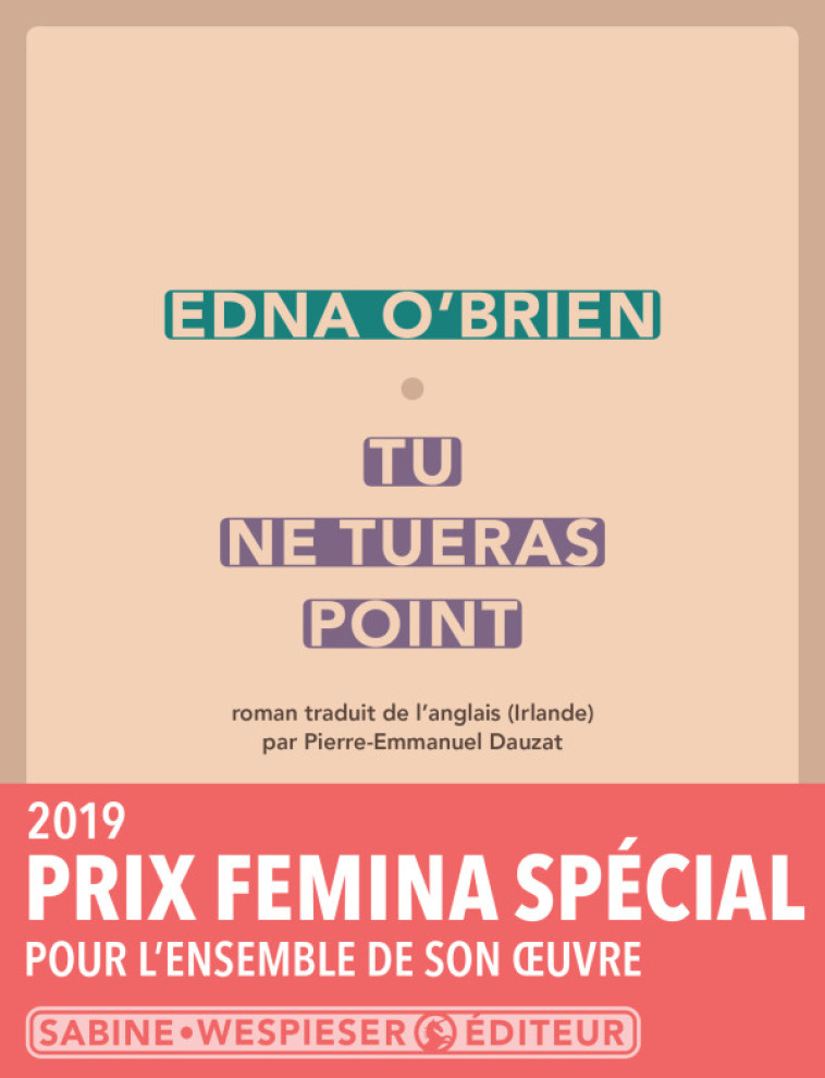 Tu ne tueras point - Edna O'Brien - SABINE WESPIESE