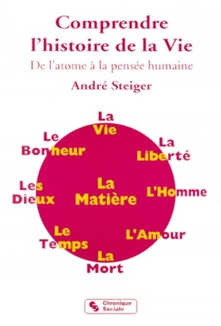 COMPRENDRE L'HISTOIRE DE LA VIE -  STEIGER A - CHRONIQUE SOCIA