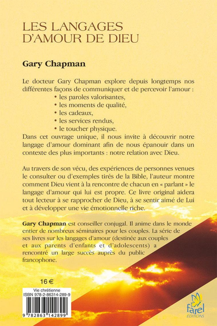 Les langages d'amour de Dieu - Gary Chapman - FAREL