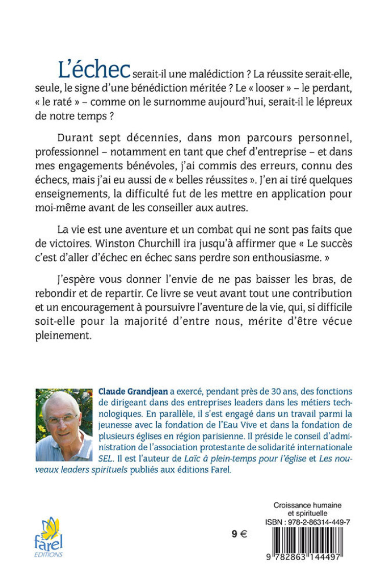 L'échec, premier pas vers la réussite... - Claude Grandjean - FAREL