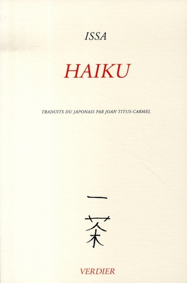 Haïku - Issa Kobayashi - VERDIER