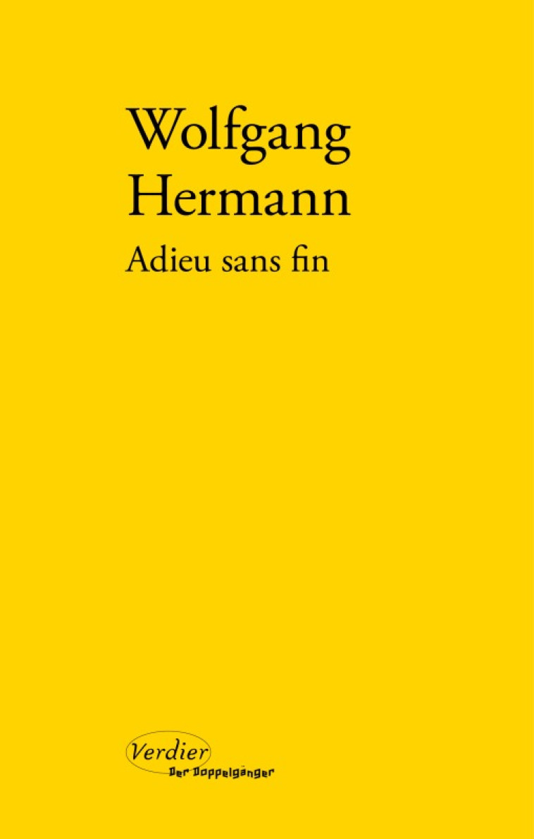 Adieu sans fin - Wolfgang Hermann - VERDIER