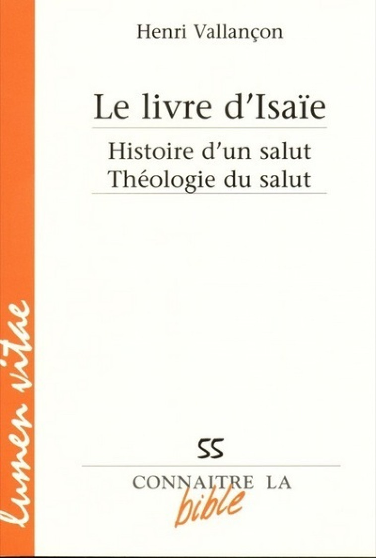 Le livre d'Isaïe - Henri Vallancon - LUMEN VITAE