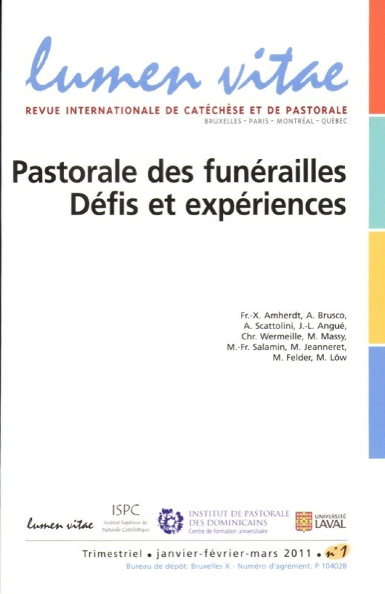 Pastorale des funérailles. Défis et expériences -  Collectif - LUMEN VITAE