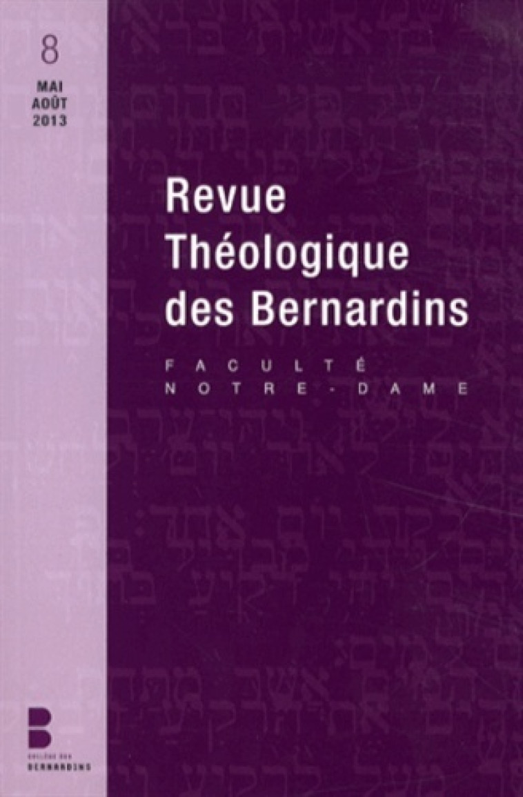 Revue theologique des bernardins n8 -  Collège des Bernardins - PAROLE SILENCE