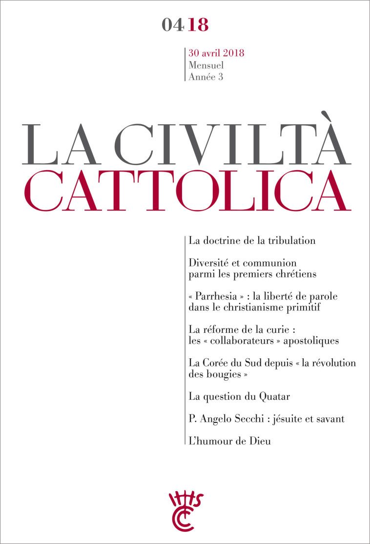 CIVILTA CATTOLICA AVRIL 2018 - Antonio Spadaro, sj - PAROLE SILENCE