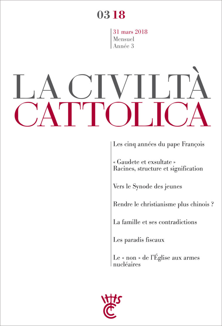 Civiltà Cattolica mars 2018 - Antonio Spadaro, sj - PAROLE SILENCE