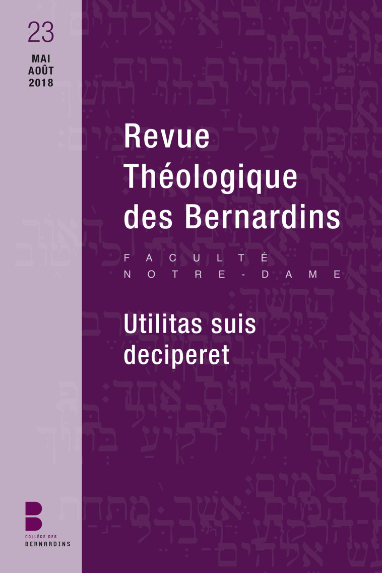 Revue Théologique des Bernardins n°23 -  Collège des Bernardins - PAROLE SILENCE