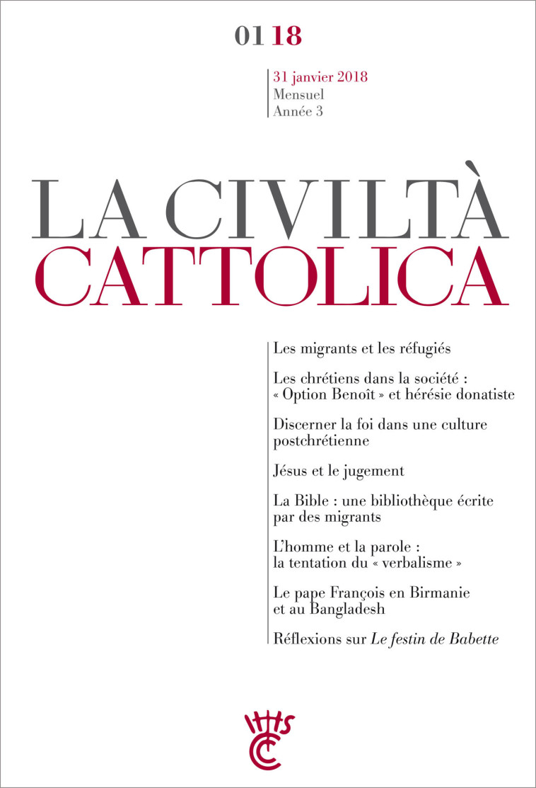 Civiltà Cattolica Janvier 2018 - Antonio Spadaro, sj - PAROLE SILENCE