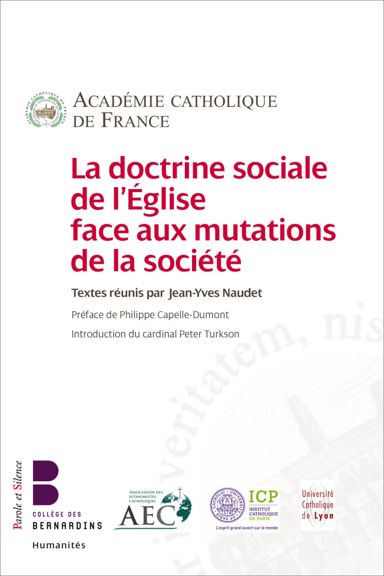 La doctrine sociale de l'Église face aux mutations de la société - Pascal Wintzer - PAROLE SILENCE