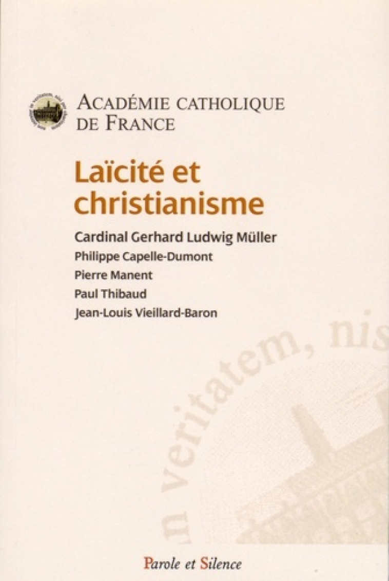 laicite et christianisme -  Academie catholiq. - PAROLE SILENCE