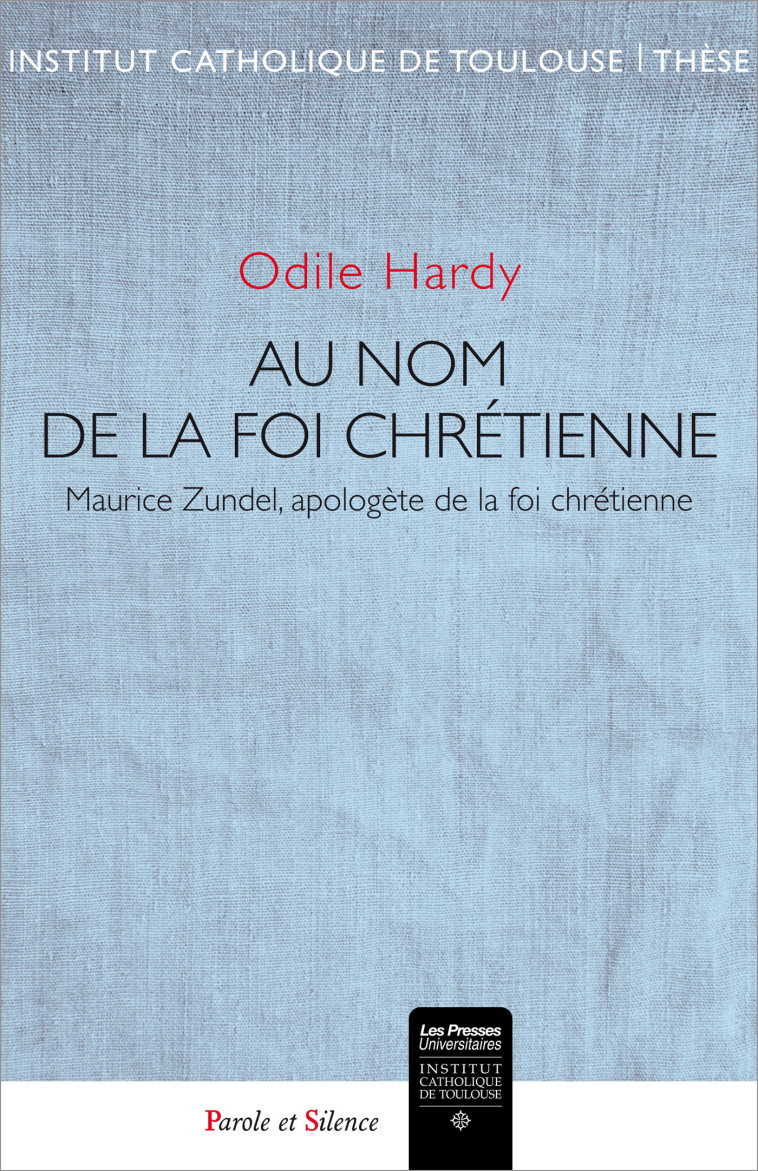 Au nom de la foi chretienne - Odile Hardy - PAROLE SILENCE