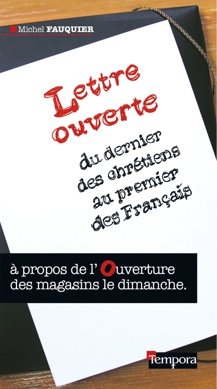 Lettre ouverte  du dernier des chrétiens au premier des Français - Michel Fauquier - ARTEGE