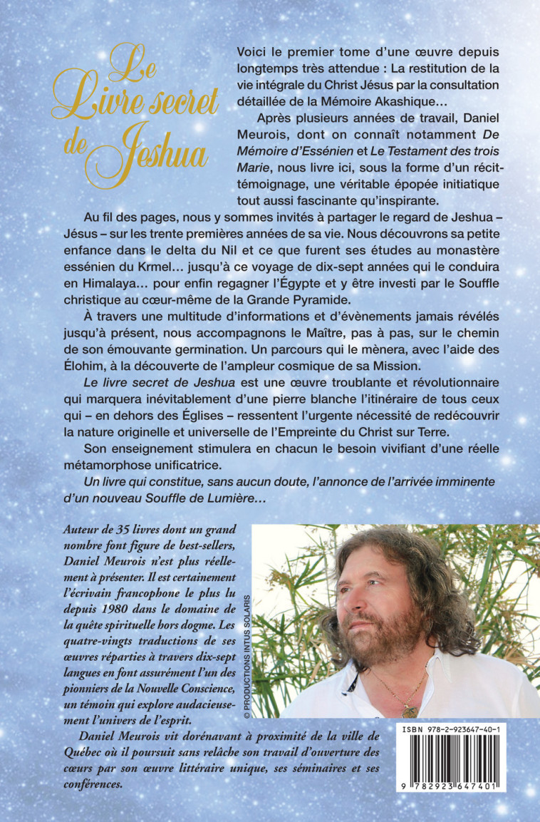 Le Livre secret de Jeshua - La vie cachée de Jésus... selon la Mémoire du Temps T1 - Daniel Meurois - PASSE MONDE