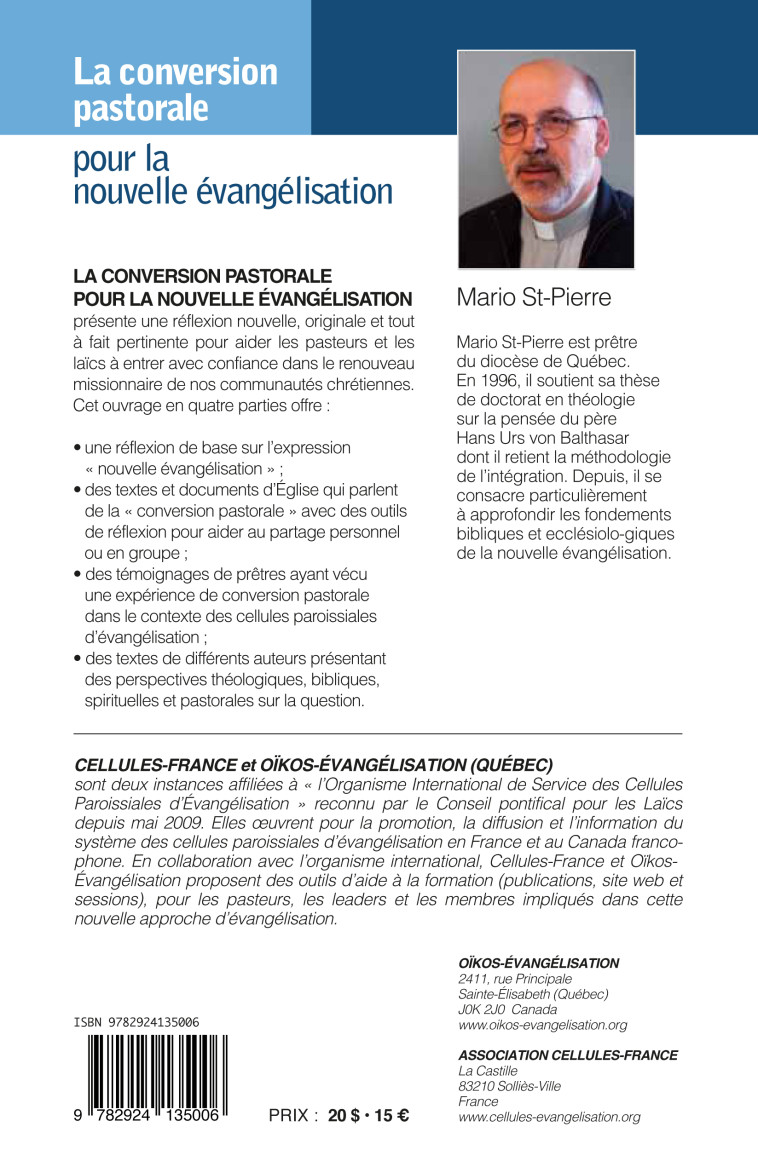 La conversion pastorale pour la nouvelle évangélisation - Mario Saint-Pierre - NEHEMIE