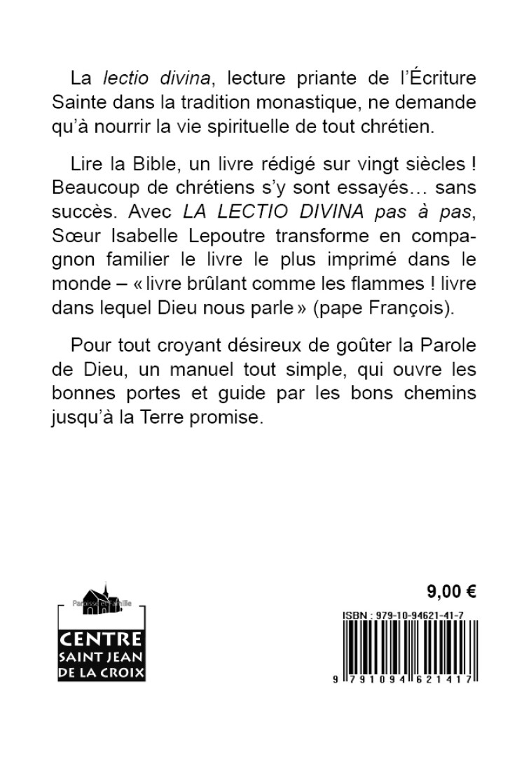 La lectio divina pas à pas avec Abraham, le père des croyants - Isabelle Lepoutre - PAROISSE FAMILL