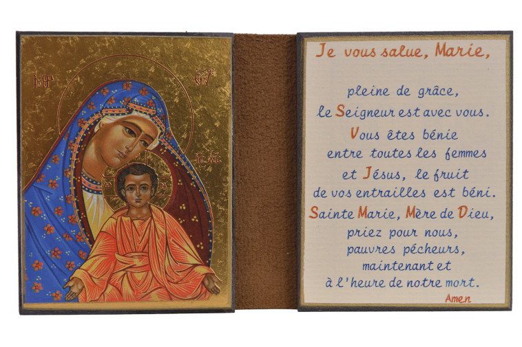 La Vierge au manteau - Diptyque 8x15 cm -  186.F3 -   - CLEMENCES