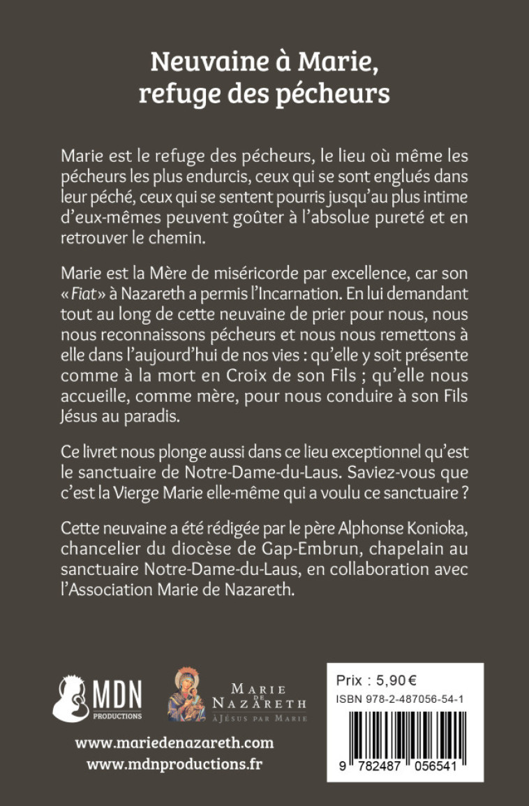 Neuvaine à Marie, refuge des pêcheurs - Marie de Nazareth Association - MDN PRODUCTIONS