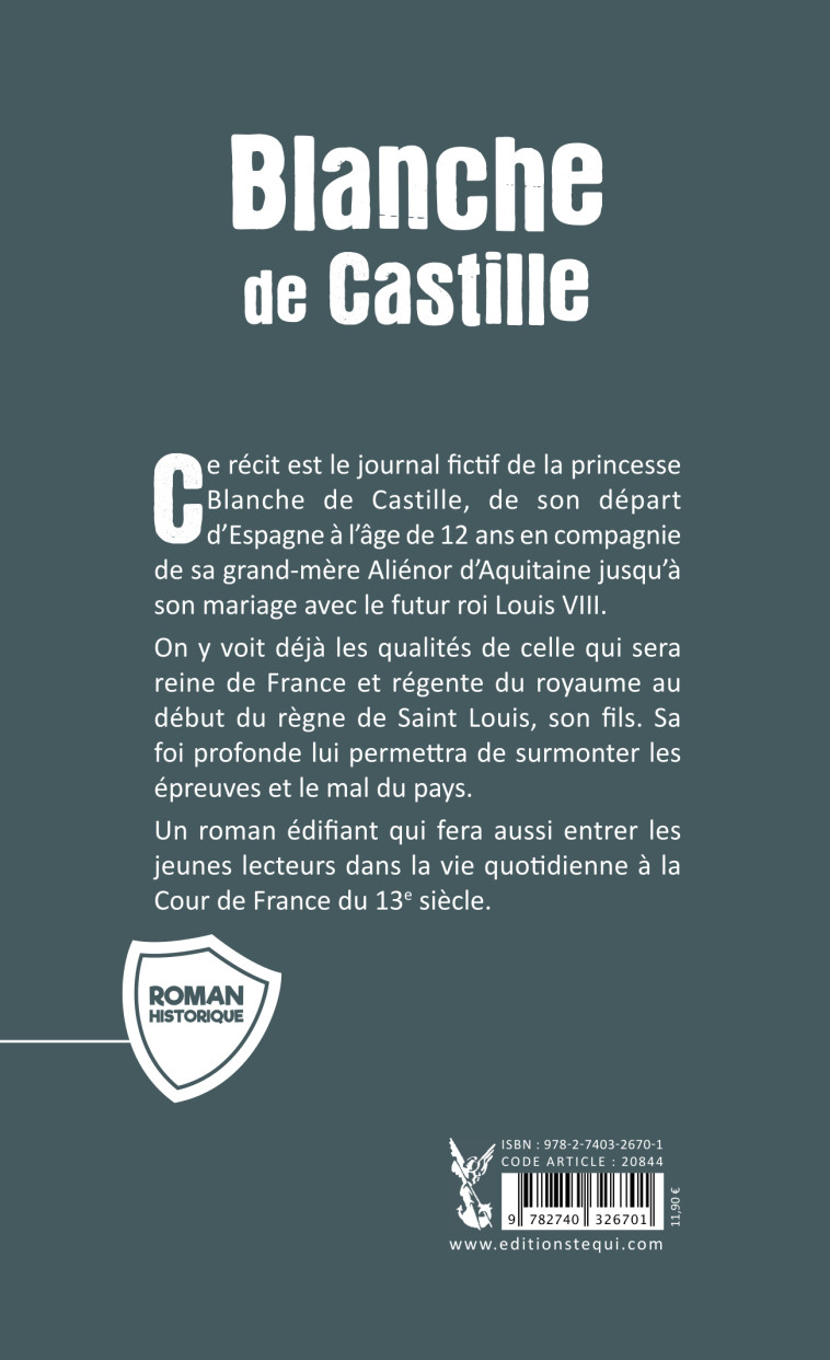 Blanche de Castille - Catherine De Lasa, Clémence d'Ogny,  DE LASA CATHERINE, Catherine De Lasa, Clémence d'Ogny - TEQUI